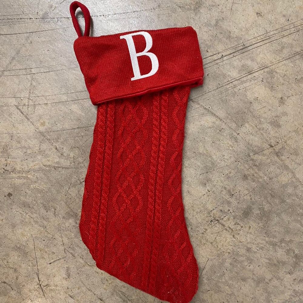 Red Stocking with B Letter